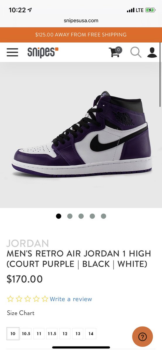 snipes jordan 1 court purple