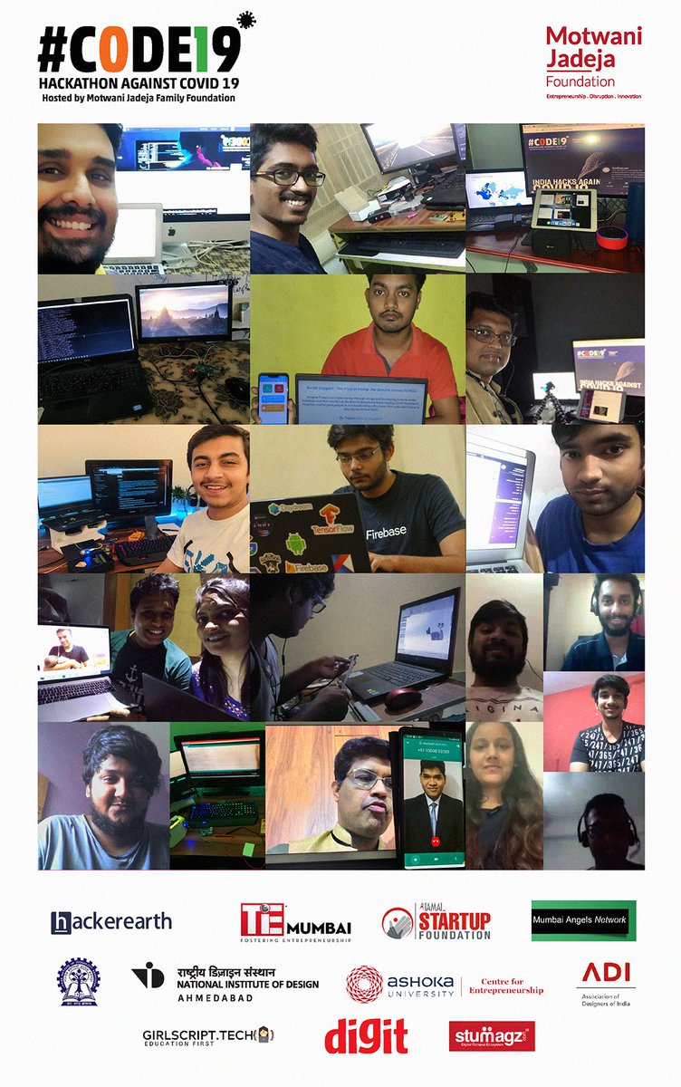 Girlscript1's tweet photo. Only 18 hours into the hackathon, we already have 500+ prototypes which have been selected along with 100+ mentors working day and night on their solution to fight Covid-19. Thank YOU so much for joining. #code19india
@HRDMinistry @DrRPNishank #BharatPadheOnline @motwanijadeja https://t.co/qs695oDx90
