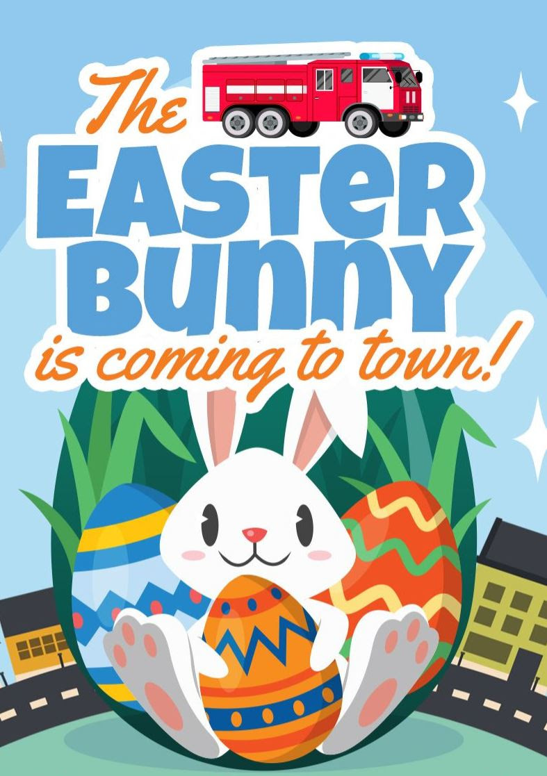 Hey Crofton kids! Watch for the Easter Bunny this morning around 10 a.m. The Crofton Fire Department has offered to give him a ride around town. Step outside and give him a wave!