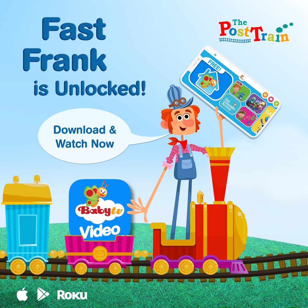 BabyTVChannel's tweet photo. Guess what - Fast Frank is back! π Download the BabyTV Video App ASAP, as you have a special delivery of The Post Train to entertain you- Hoo-ray! π π₯³#StayHomeBabyTV π² Click the Icon to find him now ! π«
#babytvvideoapp #fastfrank #theposttrain https://t.co/aKjxNbxot9