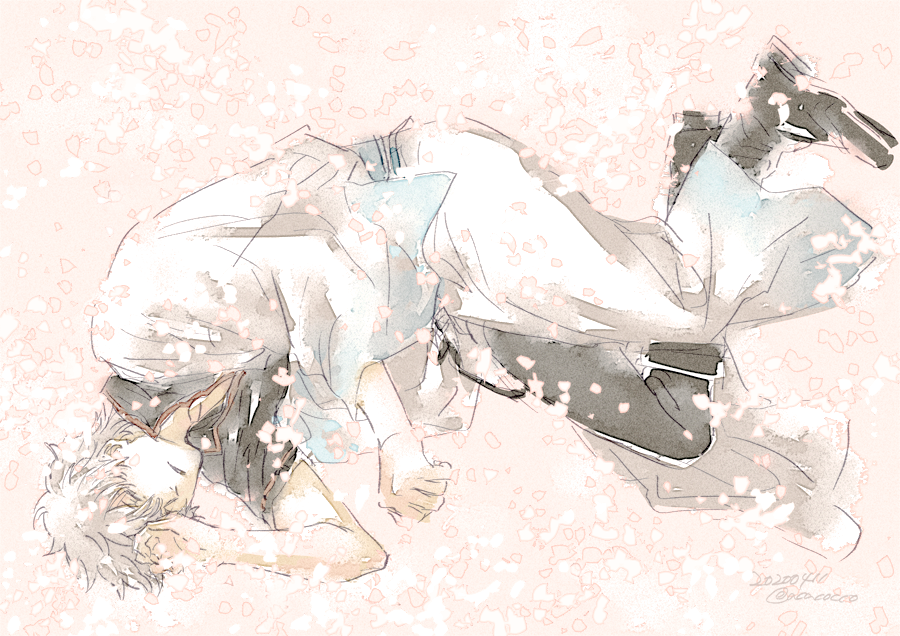 坂田銀時 「桜
#弱った坂田銀時真剣60分一本勝負 」|あかこのイラスト
