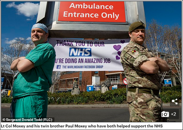 "Twin Assault: One brother's a surgeon and the other's a soldier - and now they're both working miracles at Britain's coronavirus hospital NHS Nightingale"

Story: dailym.ai/3c8GzhT

#NHS #BritishArmy #RoyalAnglianRegiment