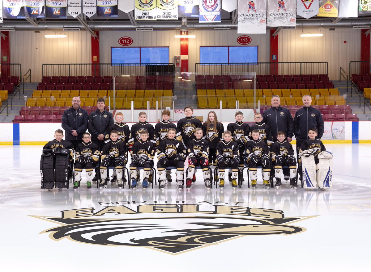 JanewayNL's tweet photo. Kudos to Northeast Eagles Atom B @b_nemha for their $270 donation to the Janeway! They donated $10 to the Janeway each time a player was “Player of the Game”. 
We know you were disappointed you could not present in person &amp; that your season ended so abruptly. Thank you💛🖤💛🖤 https://t.co/V5oBtMZtIP