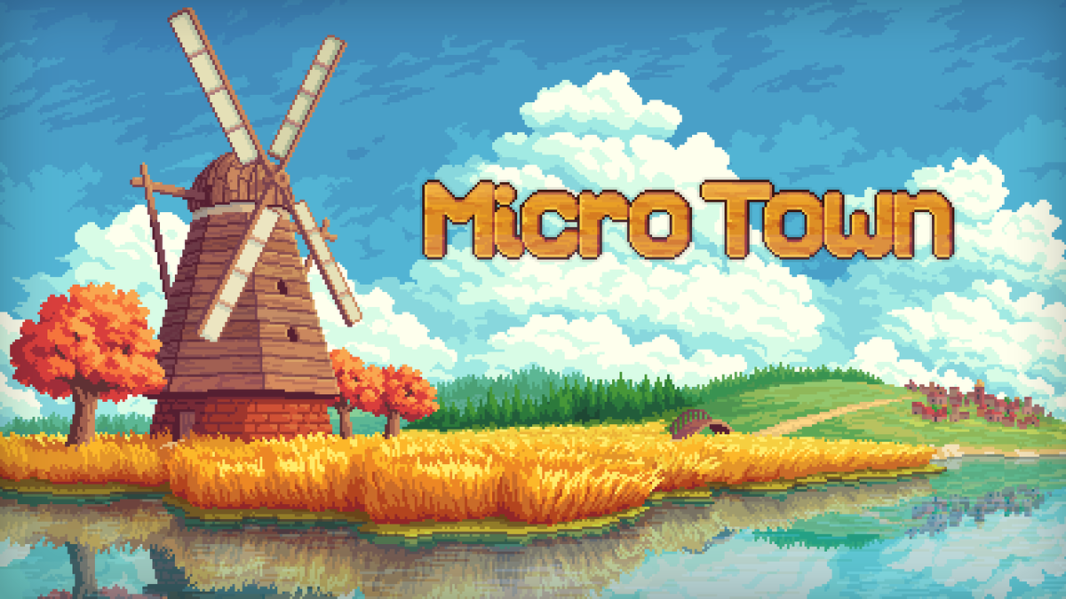 MicroTown has gotten a new cover art image!

The scene was commissioned from <a href="/ElenaNazaire/">Nazaire</a>, a pixel artist from Latvia

#screenshotsaturday #pixelart #gamedev #indiedev #MicroTown