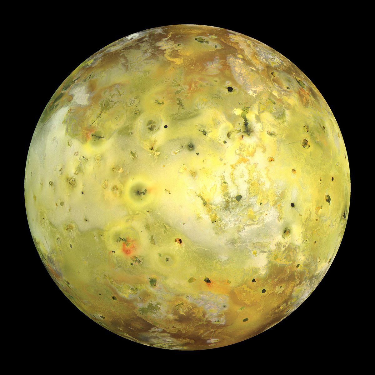 Io is the most dense moon in the solar system. Covered in hundreds of active volcanoes, it’s also the most geologically active body in the solar system. It’s basically hell, don’t go there