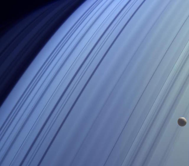 I have nothing to say about Mimas except look at this picture Cassini took