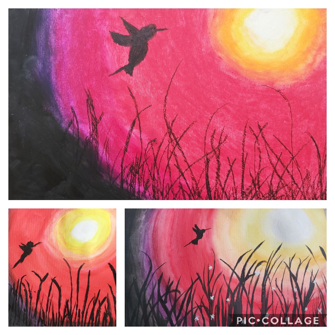 AmyNwd's tweet image. Been busy painting with my girls during all this.  Hope to do some soon with #p7fcps. Missing you all!! @FoxCovertPS