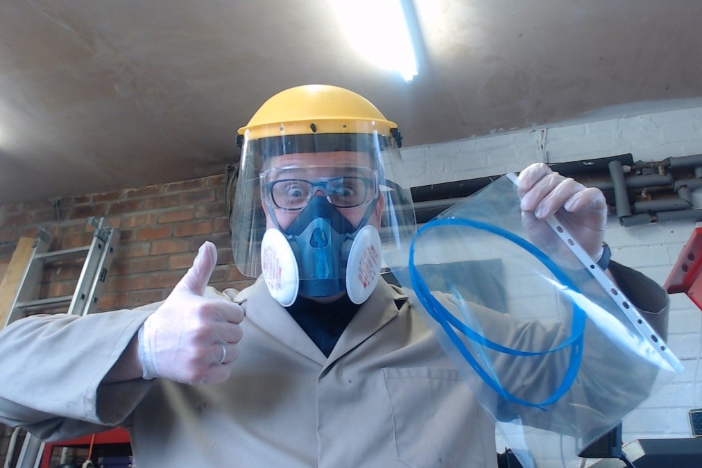 Shields4MCR's tweet photo. Thanks again to all our manufacturers that are making this possible @davedevents @floreedafabs @Mark_R_Binks @abeautifulsign #spectrumplastics #PPEforNHS #COVIDー19 #covidheroes https://t.co/pHmU6wkt0e