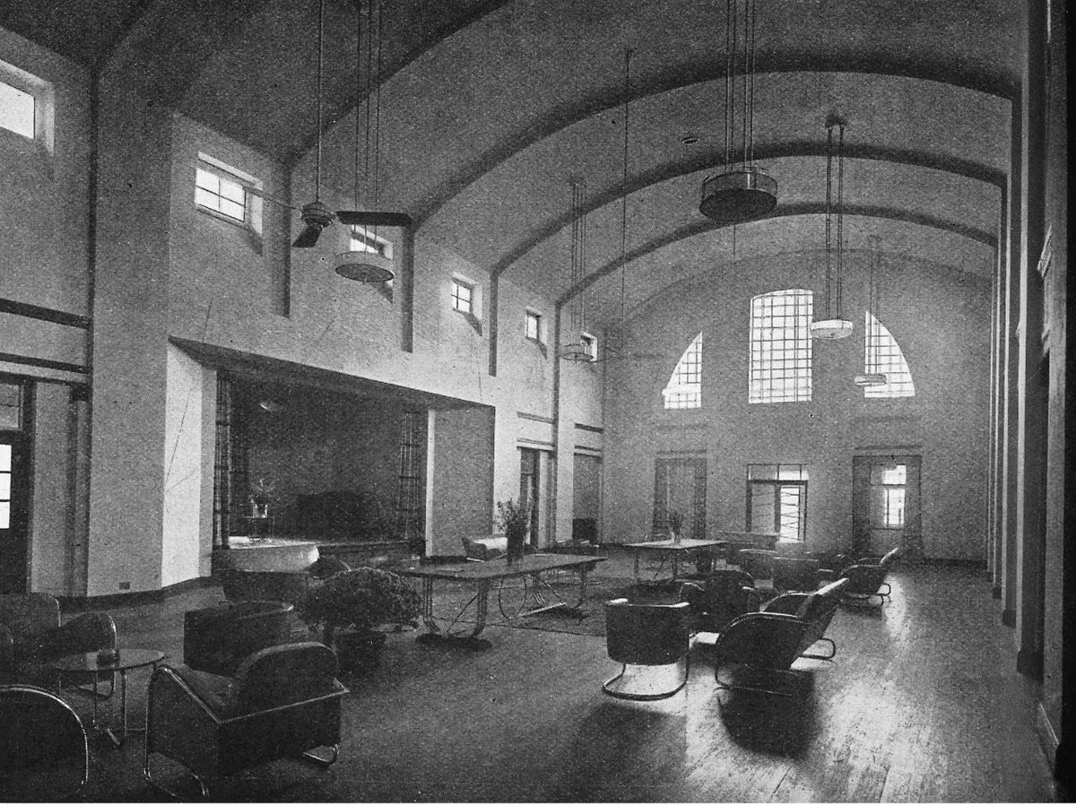 ZaabSethna's tweet photo. Departure Lounge, Basra airport as published in The Builder magazine February 1935. https://t.co/9tyn9u8dxI