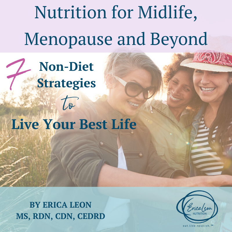 This guide will outline the gentle nutritional steps you can take to feel better in your body as you go through midlife, menopause and beyond. Get your copy today: bit.ly/2R4LeJI #intuitiveeating #menopause #healthateverysize #selfcare #intuitiveeating