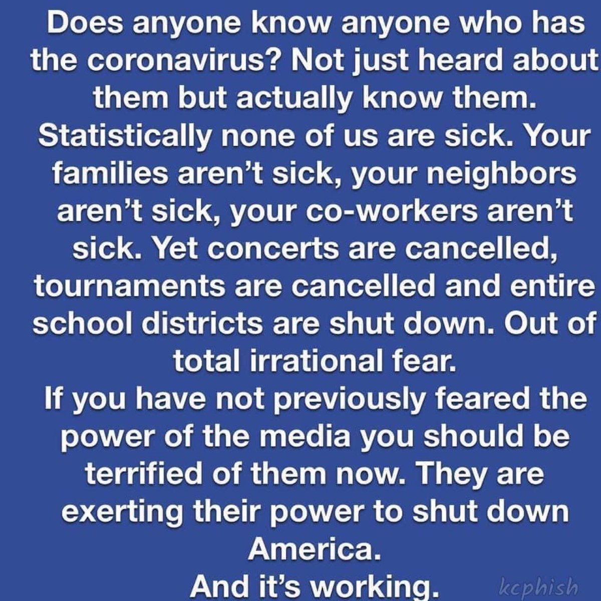 The country, the people took upon them ridiculous sacrificesto combat a foe with a known damage potential of a mediocre flu. A most vivid economy came to a halt. All of society to a stand still. It was the hour of the charlatans...and the seeked the limelight. Took advantage...