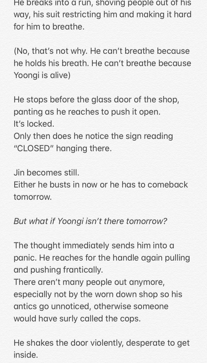 Au!Where Jin and Yoongi knew each other their whole lives, since they were kids orphaned on the streets, to when they joined a gang together, to when they left the gang to just do crime with each other.Yoongi was Jin’s parter in crime, his right hand man,,, his first love https://twitter.com/kaimaegi/...
