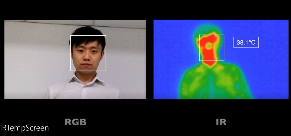 LLVISION_BJ's tweet photo. One of our COVID-19 corona virus prevention solution, body tempreure screening by smart glasses with embedded AI capability, we only measures face tempreture, on mobile. https://t.co/ROeQ5aTdyH