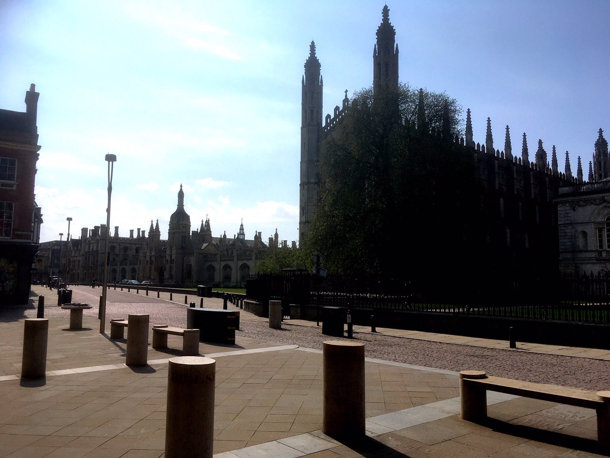 Selwyn1882's tweet image. Holy Saturday in #Cambridge - the familiar landmarks, but missing the people who bring the city alive. Photographs by Mike Nicholson.