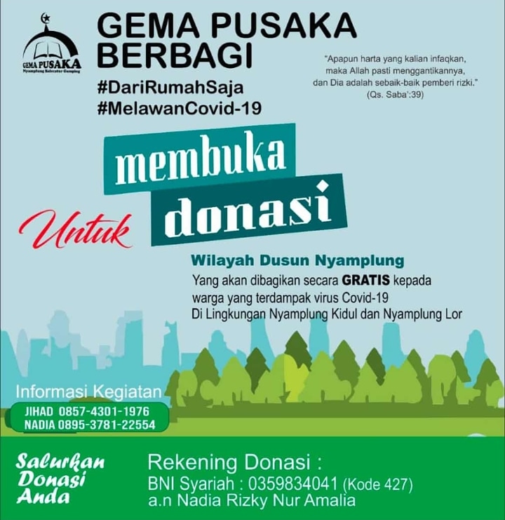 Pintu kebaikan mengajarkan kita untuk berbagi, sedikit berbagi adalah menuntunkan kita dalam kebaikan, melancarkan rejeki. Mari buka pintu kebaikan untuk bersama. Sekecil kebaikan kita membuka pintu palaha.
#pedulicovid19
#dinasi