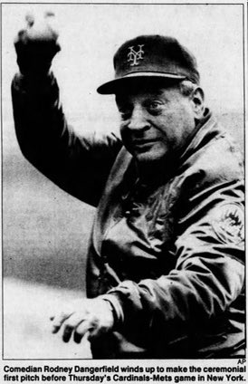 Since the trade brought Allen to the  #StLCards in 1983, he has always felt somewhat like Rodney Dangerfield, who threw out the ceremonial first pitch today.  #NoRespect