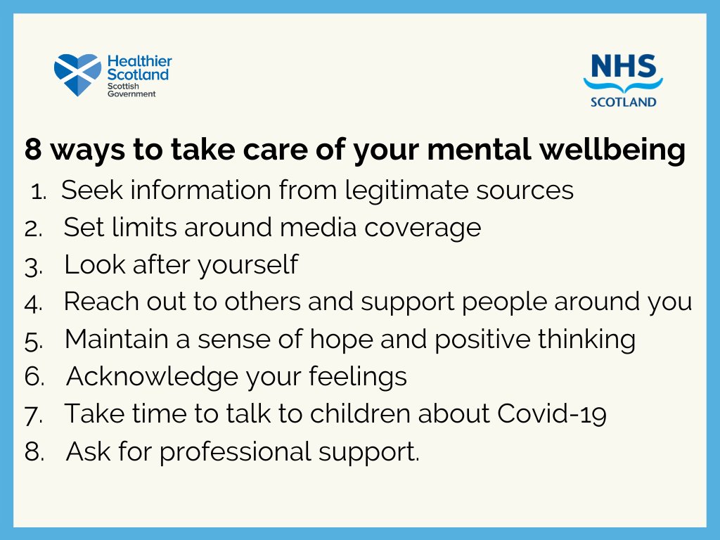 If you are struggling with your mental health this Easter, reminder that Breathing Space is available on 0800 83 85 87 if you are feeling anxious or depressed. Here are some ways to look after your mental health during these times: