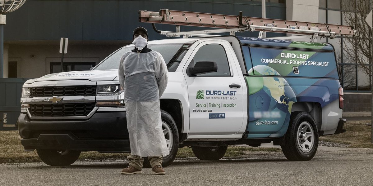 Seems everyone is doing something extra to help each other through this time.  Thank you DuroLast Roofing for making medical supplies.  We are doing our part too to keep our transportation needs met. Offering pickup and delivery if Service is needed now.
