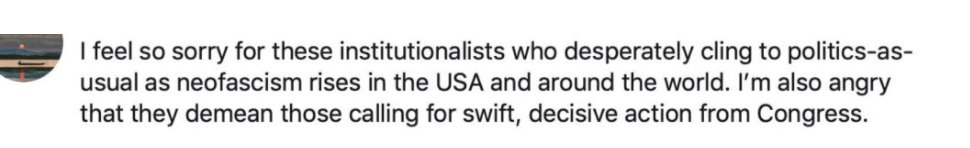 11/ Apparently, in some quarters, “institutionalist” is a nasty name to call someone:I received this criticism from someone who claims to be on the political left.“Swift decisive action” is very difficult in system with so many built-in checks and balances.