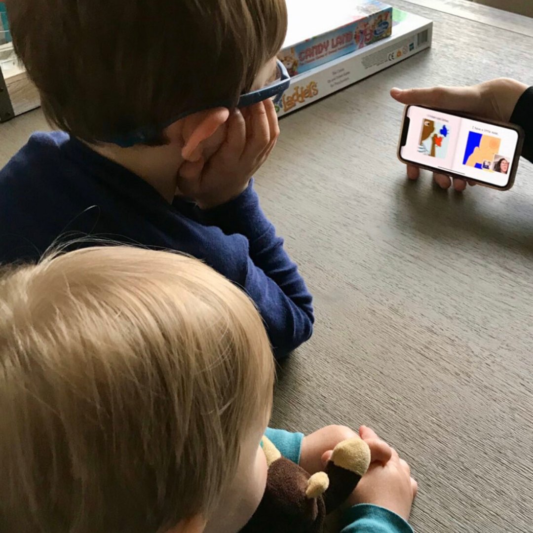 caribu's tweet photo. This here is one of the big differences between Caribu and Facetime: two very engaged children, not running away from the screen. 😁Thank you for sharing, Lisa! 😍#CaribuBreak
#socialdistancing #thingstododuringcoronavirus #stayhome https://t.co/dWYINMUAS7