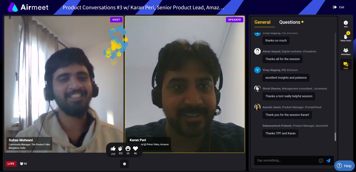 Another wonderful session by  @TheProductfolks with  @karanperi And  @MotwaniSuhas is absolutely awed by the responses 