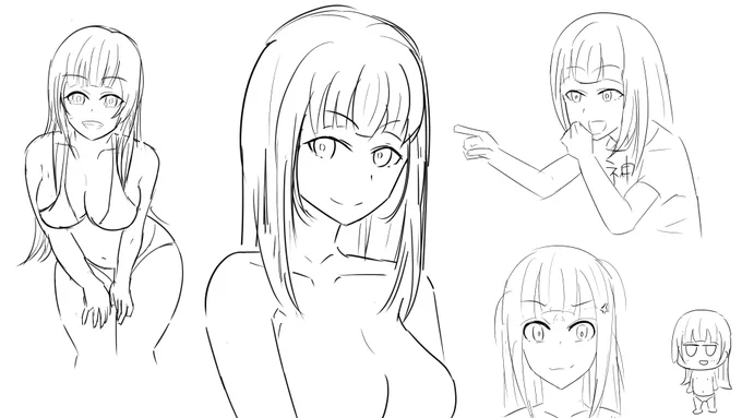 むしゃくしゃしたので落書きしてたら自分の欲望が詰め込まれたキャラが出来てしまった…。 