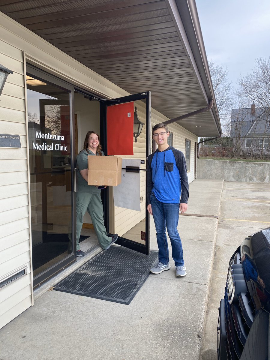 KaylaJamesKCCI's tweet photo. CHECK THIS OUT: Do you remember Michael and Elizabeth DeJong? The brother-sister duo from Montezuma have 3D printed &amp; donated over 170 face shields to local healthcare workers in 2 weeks!

Want to help? Find out how at @KCCINews: https://t.co/INimBFyLwT https://t.co/HEBlK7Cjyz