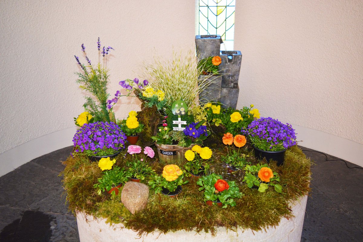 Our beautiful Altar &amp; Easter garden.