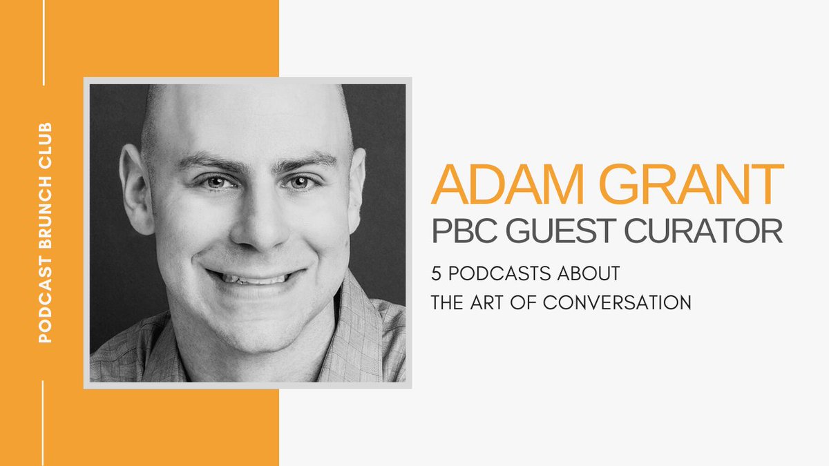 podcastbrunch's tweet photo. HONORED that @AdamMGrant curated our #podcast listening list this month on #CONVERSATION. It includes episodes from @NPRinvisibilia, @ArmchairExpPod, #howswork from @Gimletmedia , The Upgrade interview with @CelesteHeadlee, &amp; #WorkLife from @TEDTalks
 https://t.co/tj6BeNBwur https://t.co/aJN960spDB
