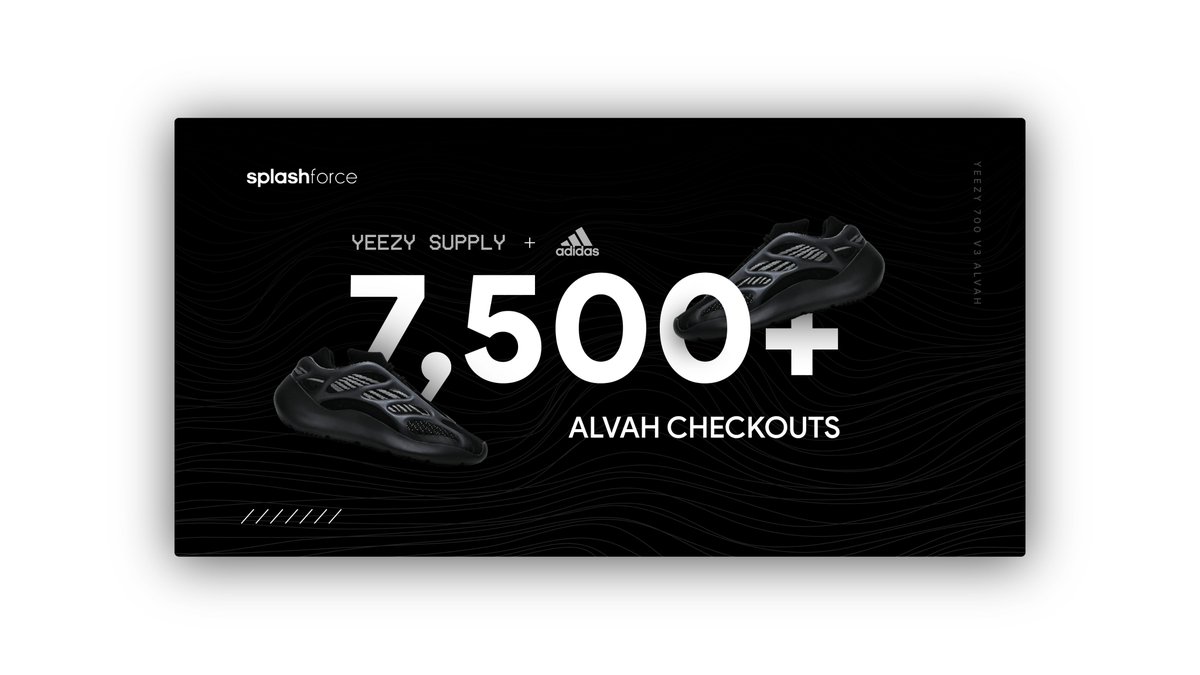 This time our users took stock on both Yeezy Supply AND Adidas. Logging over 7,500+ checkouts this release. 🏆

Let's giveaway a LIFETIME Copy &amp; a pair in any size. 🎁

Follow us, Retweet &amp; Reply #splashforce to be entered. 🥳