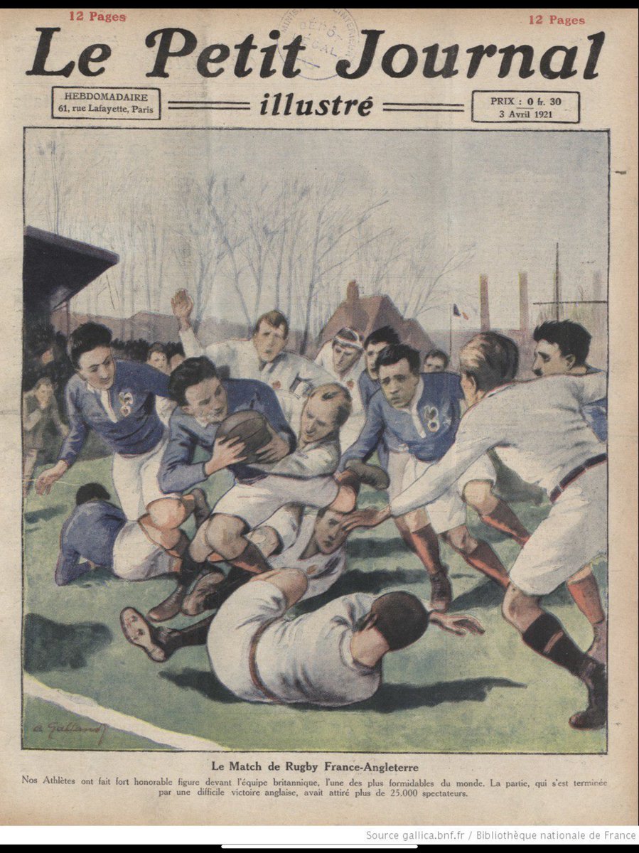 Dans les années 20, André Galland est un pilier du Petit Journal Illustré. A l’heure où la photo s’installe dans la presse, son coup de crayon coloré témoigne des grands matchs internationaux (ici, diverses « unes » entre 1921 et 1930)