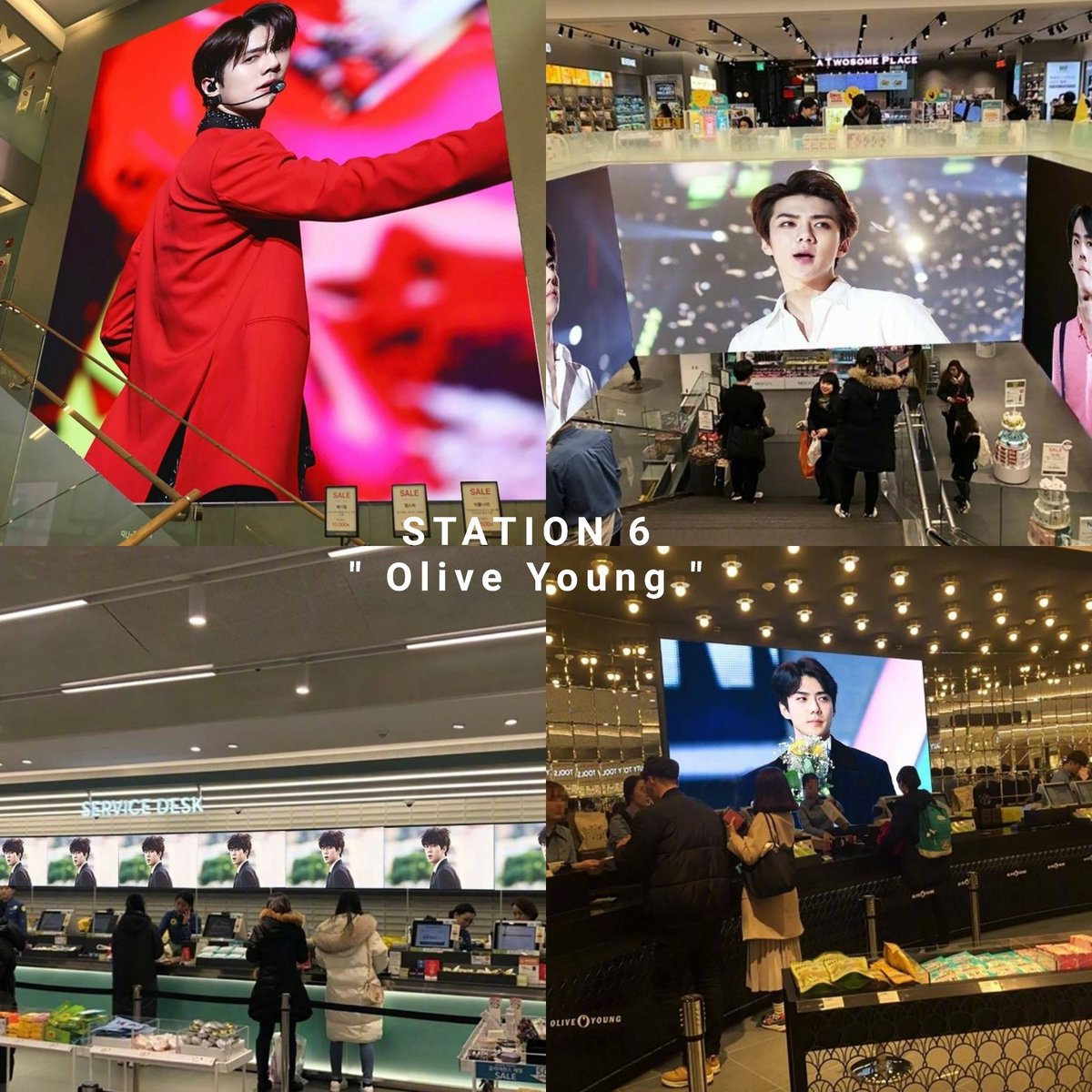 Since it's  #GoldenSehunDay, here are record breaking projects his CH bar alone did just for his 2020 bday: 1st Idol to ever get 200 new media large screen at Seoul Metro Subway 1-4 w/ his bday ad on it 1st Idol to ever have a Bday Ad in ALL 1,230 Olive Young store in Korea