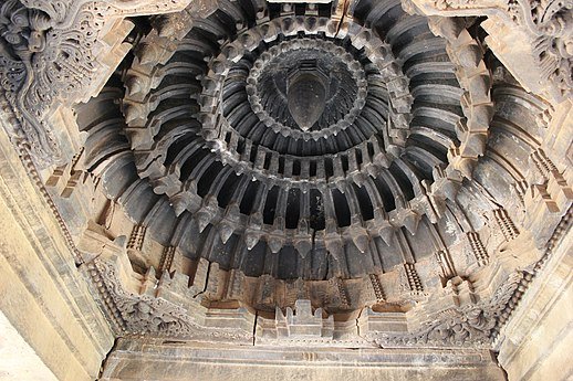 Here is such picture from another temple, it kinda looks like bottom view of any rocket engine, and also similar to jet engine exhaust.