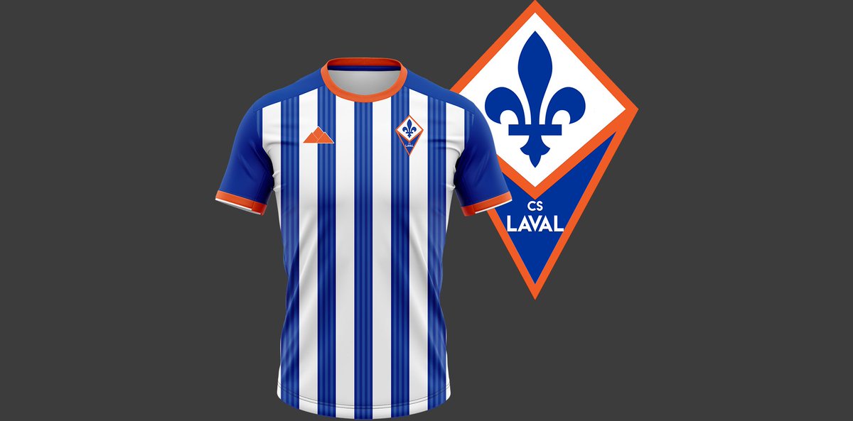 CustomBrandWear's tweet photo. The next club announced for the East Canada Championship is CS Laval. Laval has always wanted a pro club and now it's happening! The logo has a link with the Fiorentina because the owner is a big fan.

#BeReady https://t.co/cZAysSzFG4