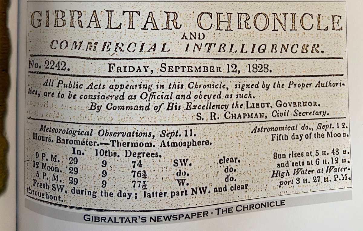 Gibraltar ChronicleThe  @GibChronicle was the only official source of information available to the public. As they do magnificently in these  #Coronavirus times, they kept Gibraltar up to date with the latest statistics throughout the 1828 yellow fever epidemic. (13/17)