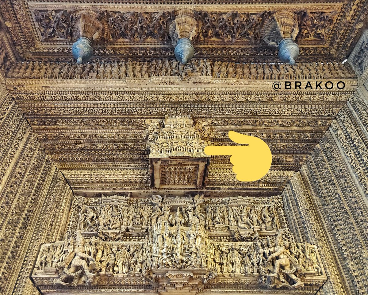 I think, this thing() is the miniature version of Viman, the flying chariot our gods used, also in our VastuShastra the shikhar part of any temple is called Viman, and if you look under this Viman you may notice lotus bud shapes under it... continue...