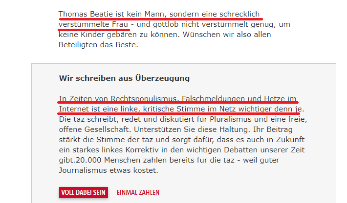 juli_unruly's tweet photo. @tazgezwitscher
Lassen wir mal so stehen.
#AntiTransTaz https://t.co/3cgUb4F1yk