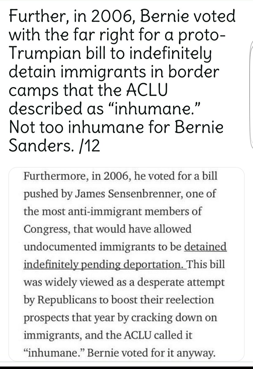  @BenWessel so 30 years ago is your concern. But you won't address Sanders votes.  https://m.dailykos.com/stories/2015/8/5/1408937/-Bernie-Voted-to-Protect-the-Racist-Border-Militia-ThugsBernie Voted to Protect the Racist Border Militia Thugs - Daily Kos