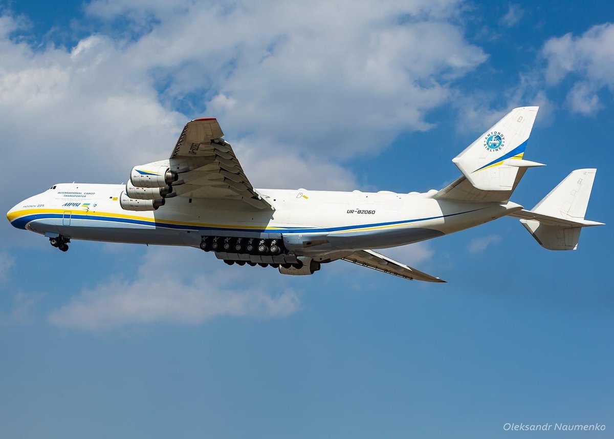AeronewsGlobal's tweet photo. Back in business! Today, the mighty @AntonovCompany An-225 took off to China (via Almaty) to bring medical supplies to Poland, where it will land on Tuesday. Photos: Oleksandr Naumenko (1/2). https://t.co/ShRKcuKsC1 @AirlinesAntonov https://t.co/q4mX2ngbV7