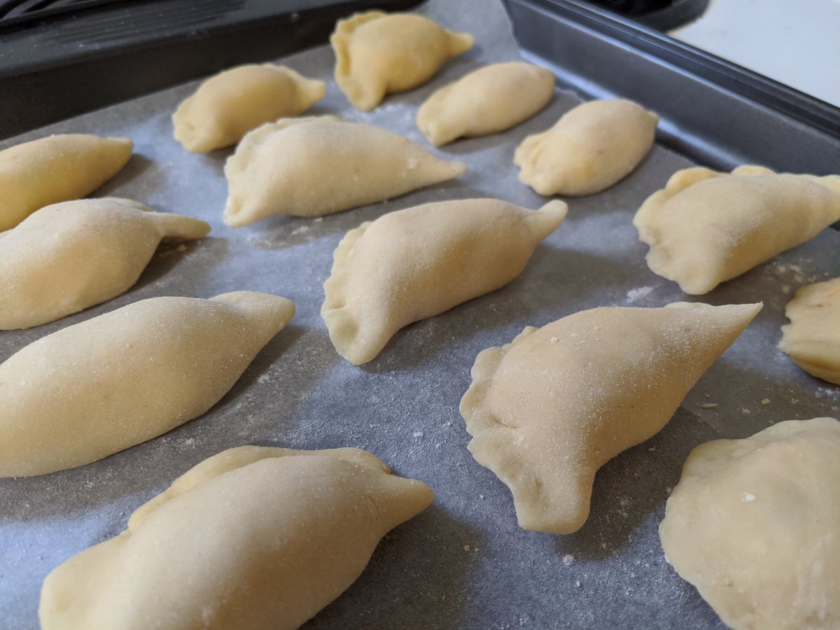 We over estimated on filling, so I whipped up another batch of dough and these ones turned out even nicer.Practice makes perfect.