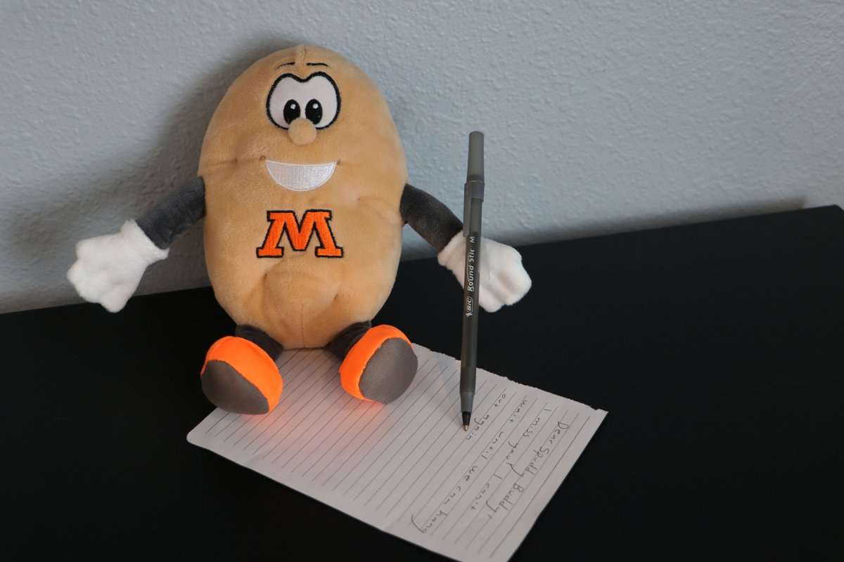 MoorheadSchools's tweet photo. Spuddy is practicing social distancing and finding activities to keep busy this weekend.😊From baking to practicing guitar, learning to juggle and writing letters to Spuddy buddies! What are you working on to stay entertained at home? #SpudPride #StayHome https://t.co/BtP9g9pRrM