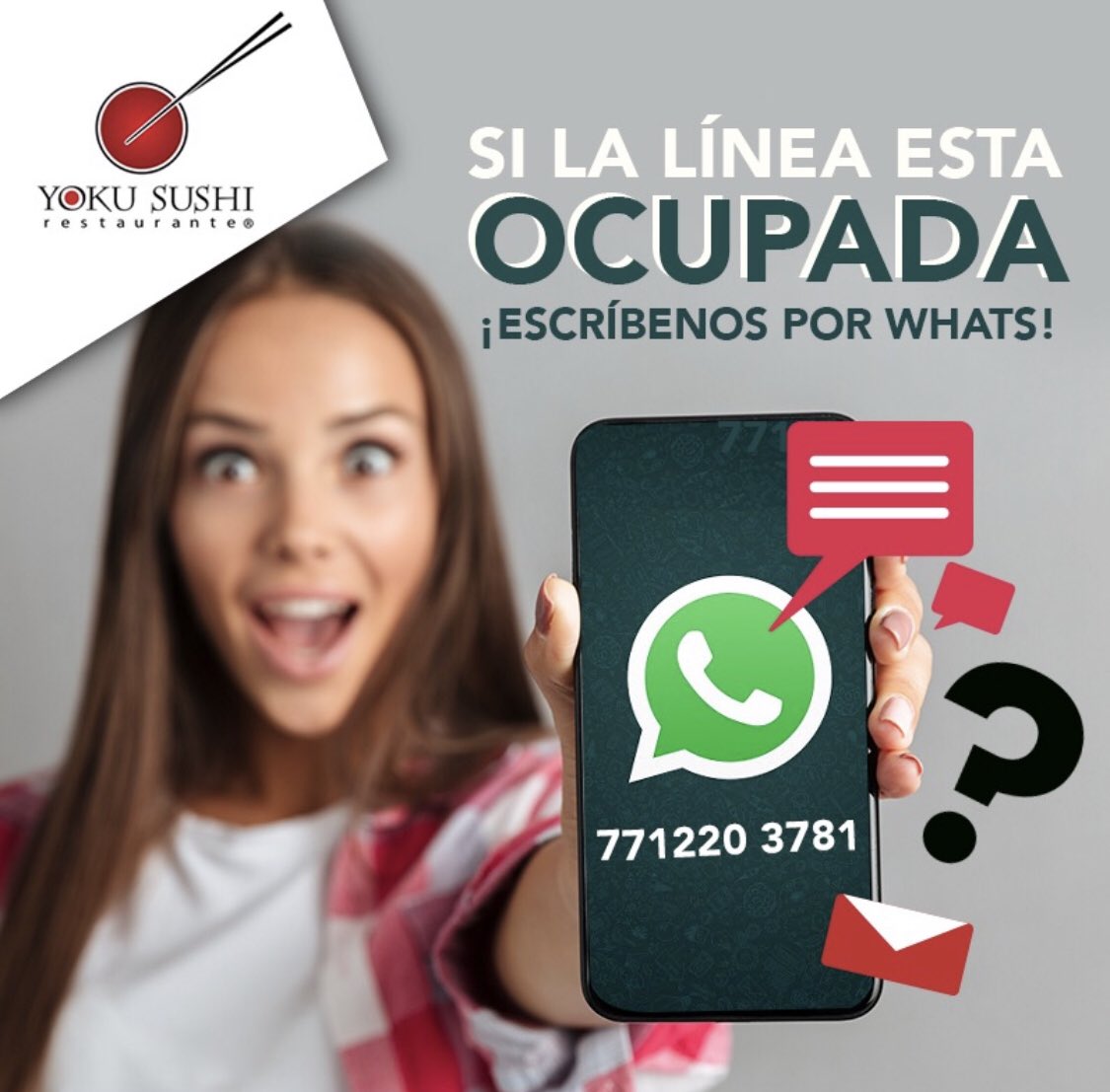 yokusushi's tweet photo. Por favor si no te contestamos, mándanos un WhatsApp https://t.co/cvcg770Er3