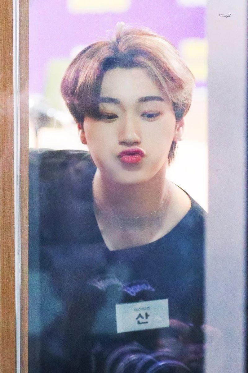 san's kissy face; a thread bc he has the cutest pout꒰  #SAN  #최산  #ATEEZ  #에이티즈 ꒱