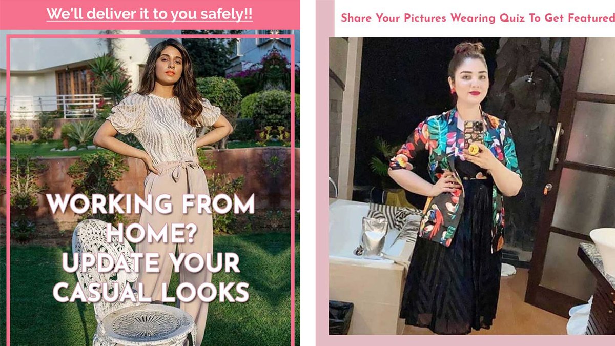 QuizPK's tweet photo. Don't worry! we're still here for you 💕 Treat yourself  to our latest Spring Essentials! ⚡STAY HOME STAY SAFE - https://t.co/S9qssL8y8y https://t.co/8NAa2tILRO