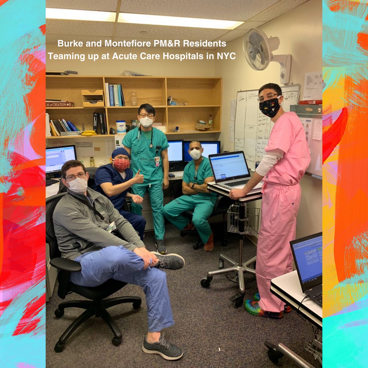 AAPhysiatry_RFC's tweet photo. Physiatrists on the front lines in New York City Part II!  Check out our INSTAGRAM feature on Burke’s PM&amp;R residents and their stand alone rehab hospital which has been converted into an acute care hospital.  #Physiatry #COVID19US  #StrongerTogether https://t.co/zkPg0nq4Iz https://t.co/S9CyXL991L
