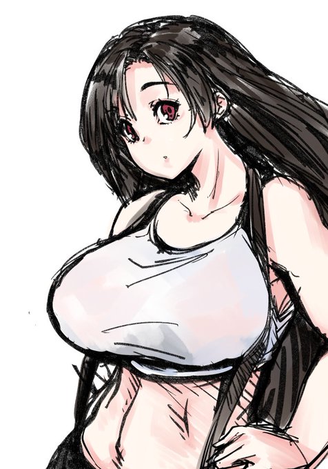 ティファを落書き 