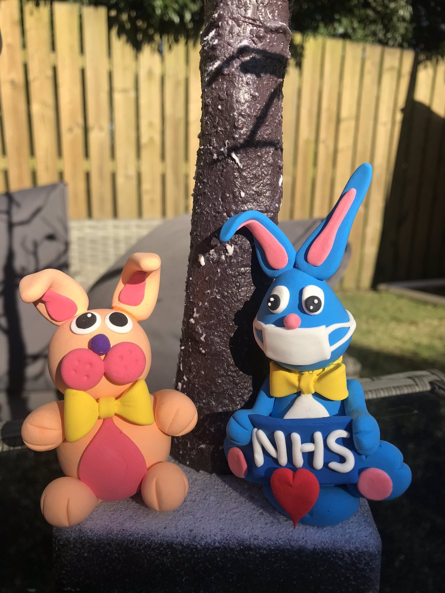 Easter Bunny Supporting our <a href="/NHSuk/">NHS</a> Heroes!  #StayHomeSaveLives #StayHomeForEaster #SupportTheNHS
