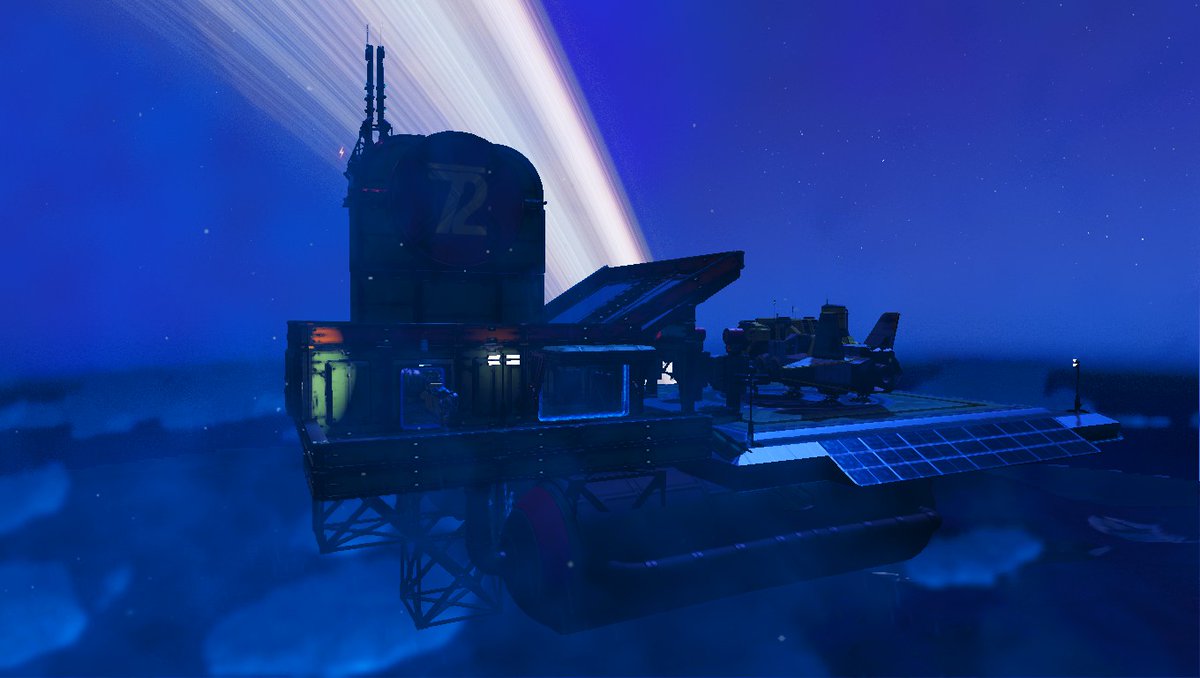 Radco_Uranium's tweet photo. So… I start seeing all those new stations for #NoMansSkyBuildweek 3 proposed by @charliebanks and had to participate! Hope some modifications of the classic RadCo® Service Station and a new coat of radiation-shielding lead-based paint makes my entry relevant! https://t.co/S5PfpvvJyq