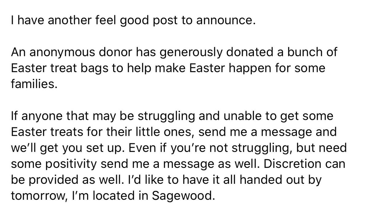 Adopt-A-Grad Foundation of Canada (@adoptagradca) on Twitter photo Anyone in Airdrie that could use some positivity and some treats for their kids for Easter, send me a message and we’ll arrange for pickup.
<a href="/City_of_Airdrie/">City of Airdrie</a> @ProjectJackJill Anyone in Airdrie that could use some positivity and some treats for their kids for Easter, send me a message and we’ll arrange for pickup.
<a href="/City_of_Airdrie/">City of Airdrie</a> @ProjectJackJill