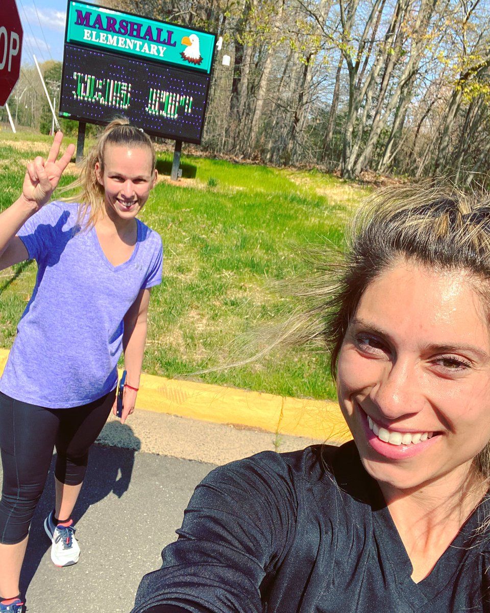 modenasclass's tweet photo. Social distancing run at its finest. Ran to Marshall to meet my bestie for a run!  #TMESeagles https://t.co/tT2QIQ9I4Q